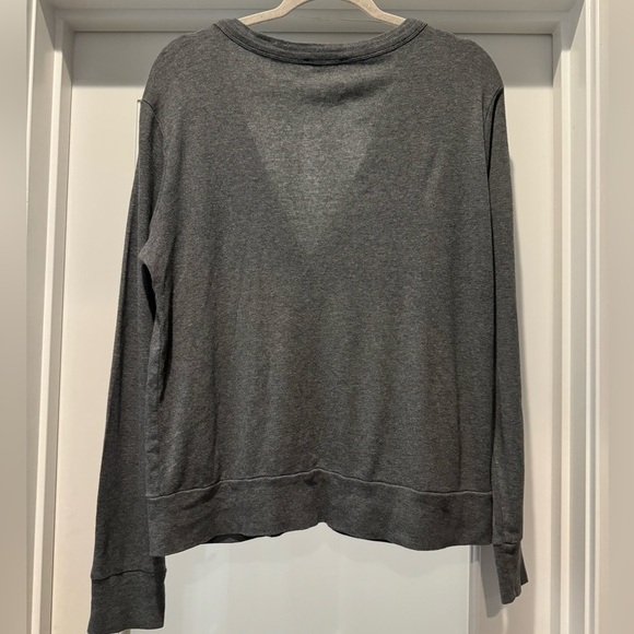 Express Gray Lightweight V-Neck Button Front Cardigan Size L - Picture 5 of 12